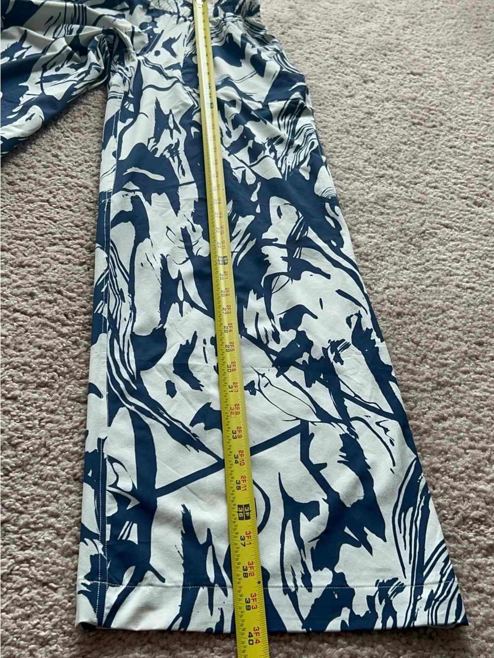 Lululemon Swift Wide-Leg Mid-Rise Pant Whimsical Meld WP Bone Mineral Blue SZ 0 - Picture 12 of 15